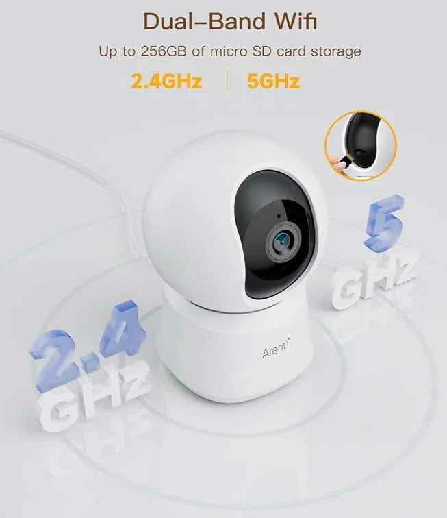 ARENTI 5G Security Camera Indoor, 4MP Pet Camera with Speaker fo image indicator(5)