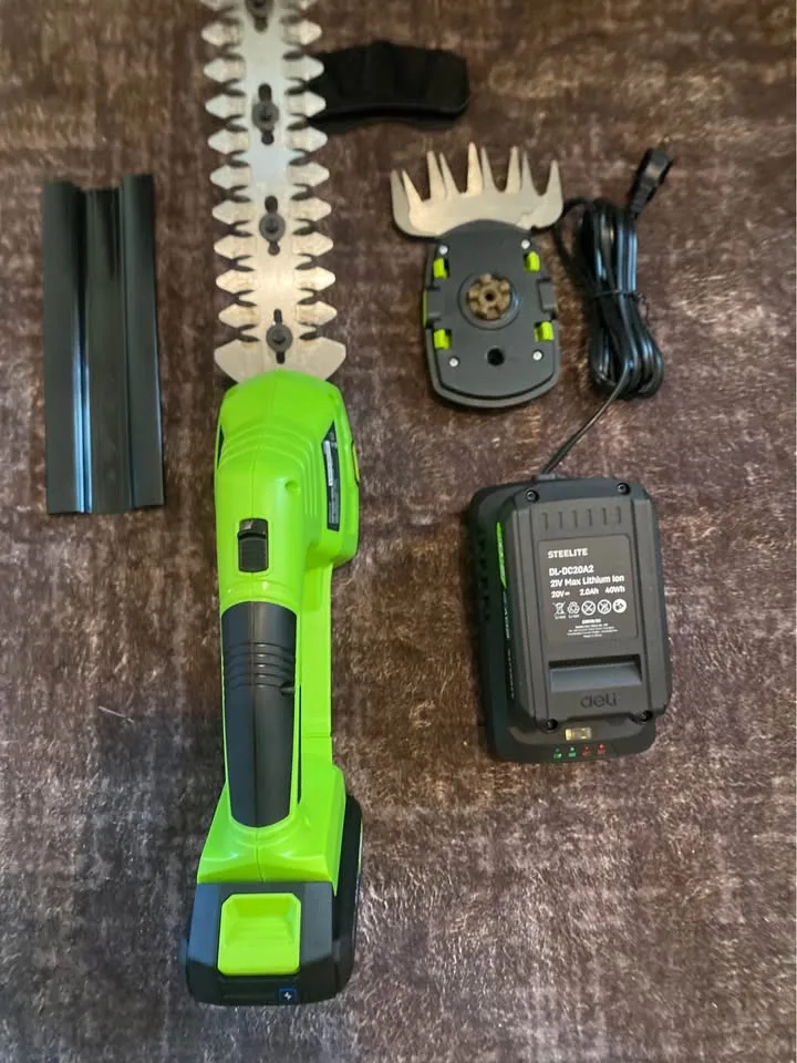 STEELITE Hedge Trimmer Cordless, 21V Electric Mini Grass Trimmer image indicator(6)