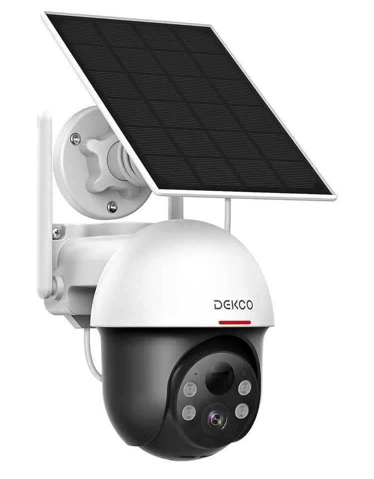 DEKCO Solar Security Camera Outdoor Wireless, Battery Powered, P