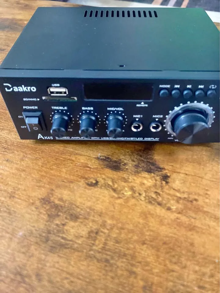 AK45 Stereo Audio Amplifier,300W Home 2 Channel Wireless Bluetoo thumbnail