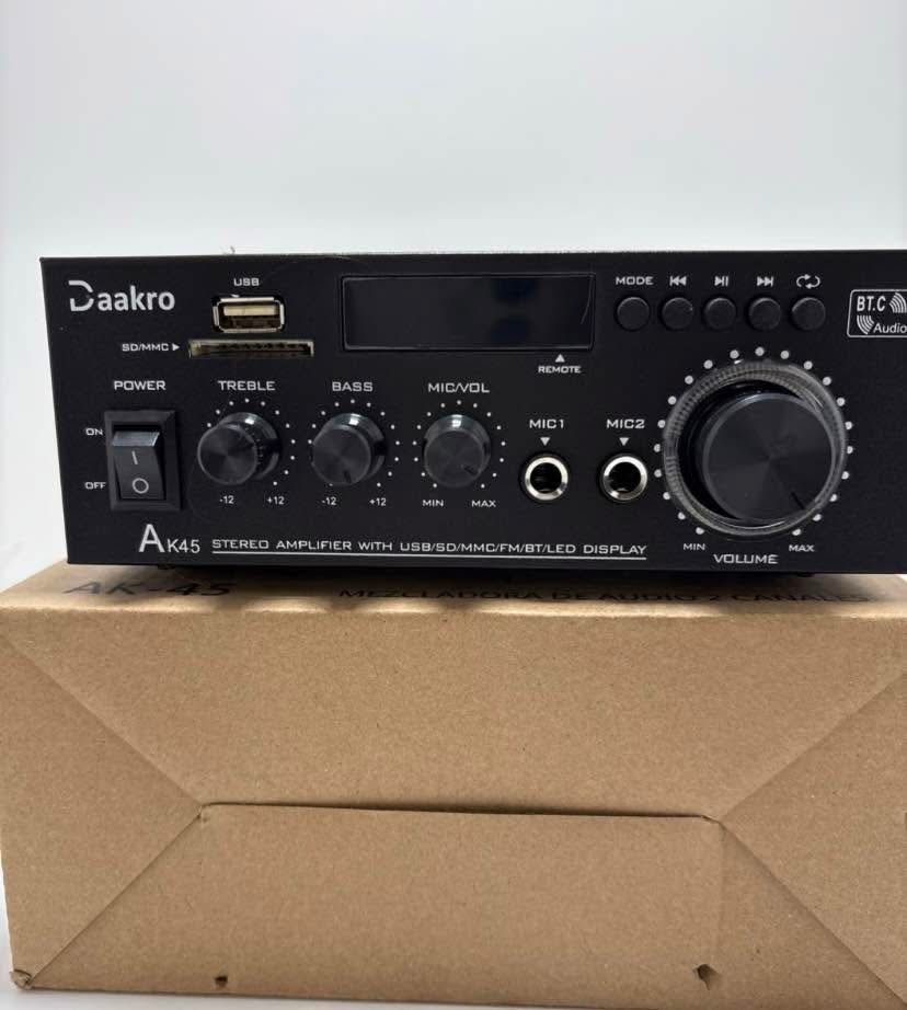 AK45 Stereo Audio Amplifier,300W Home 2 Channel Wireless Bluetoo - photo 2