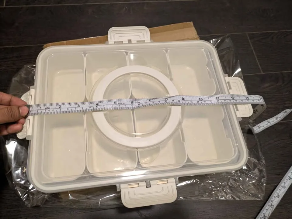 Brand new 8 compartments plastic food storage container image indicator(2)