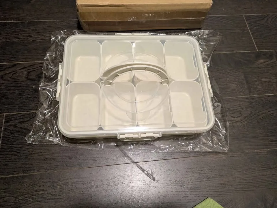 Brand new 8 compartments plastic food storage container image indicator(6)