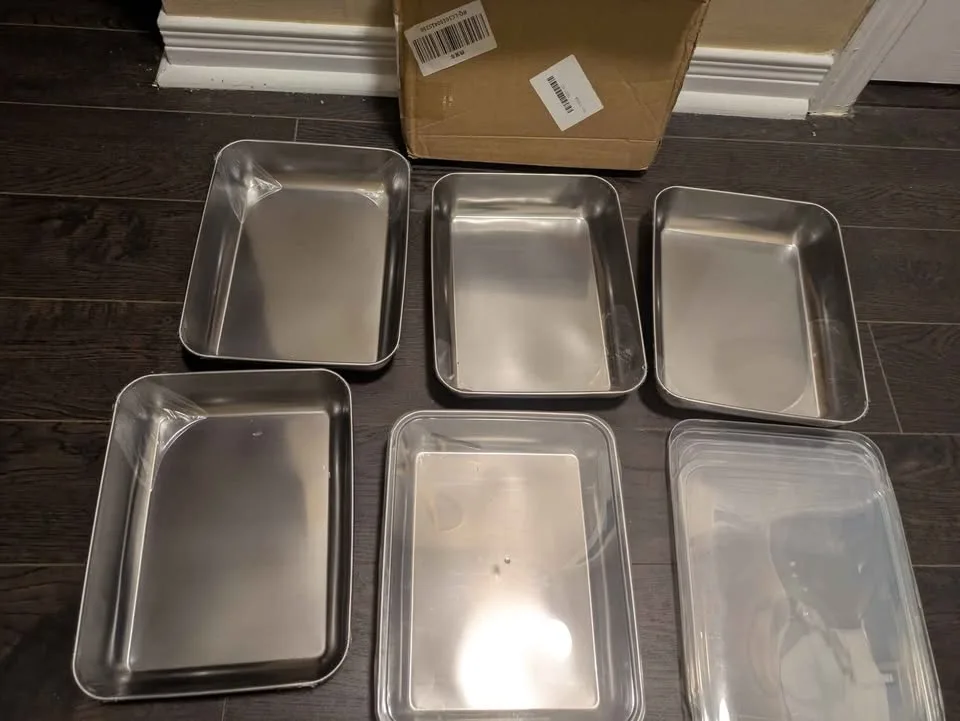 Brand new 5pc stainless steel food storage containers image indicator(4)