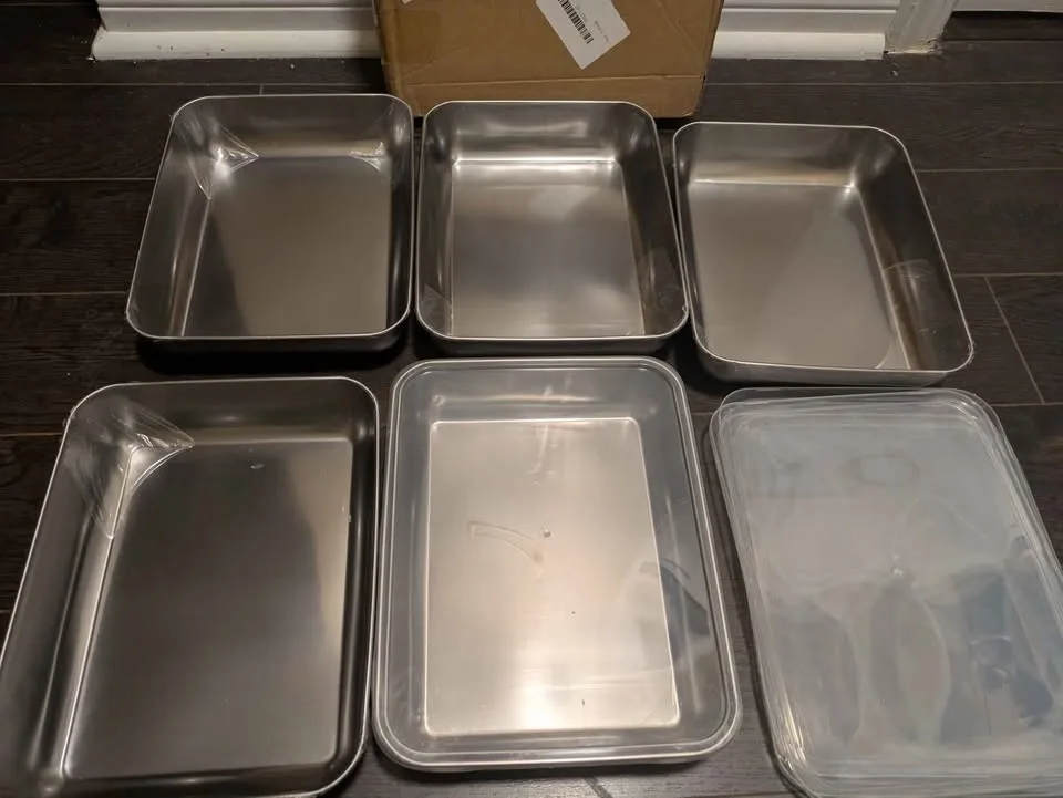 Brand new 5pc stainless steel food storage containers image indicator(9)