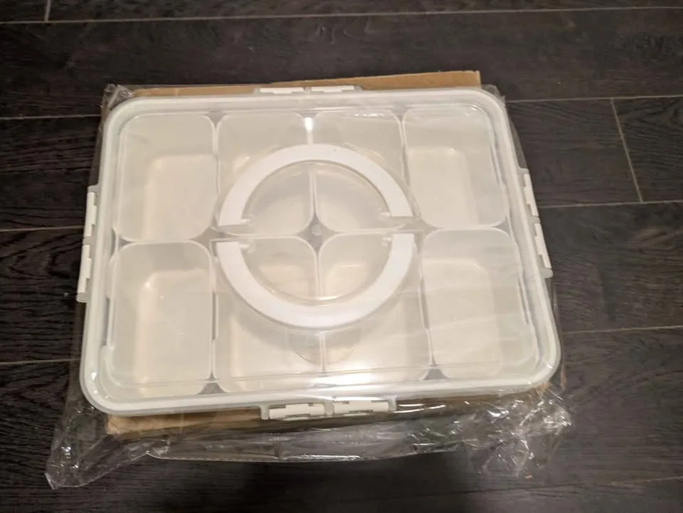 Brand new 8 compartments plastic food storage container image indicator(3)