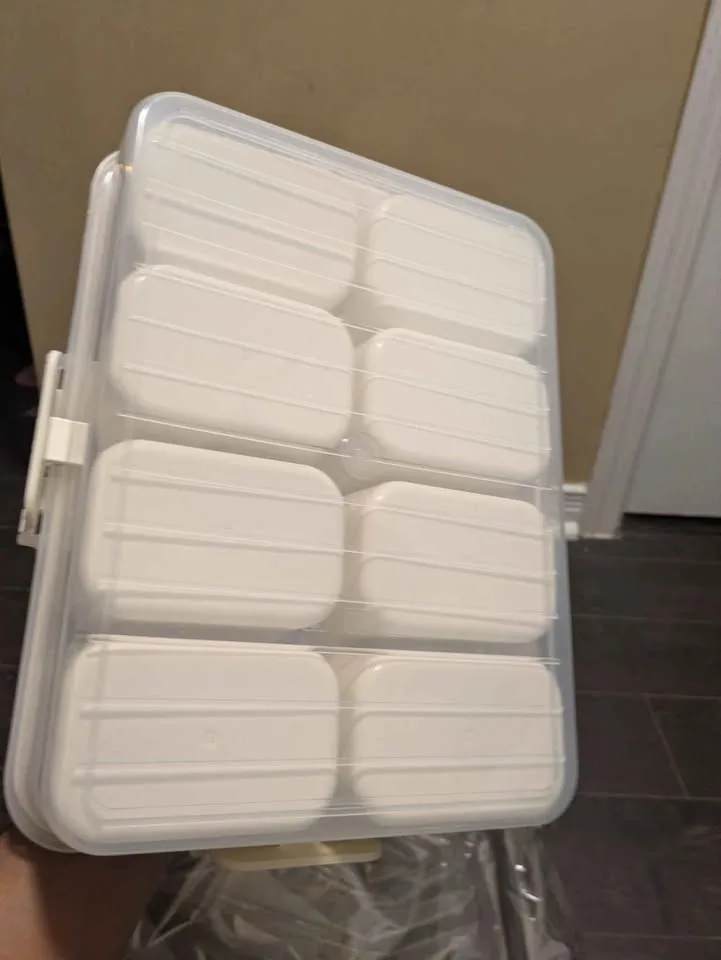 Brand new 8 compartments plastic food storage container image indicator(4)