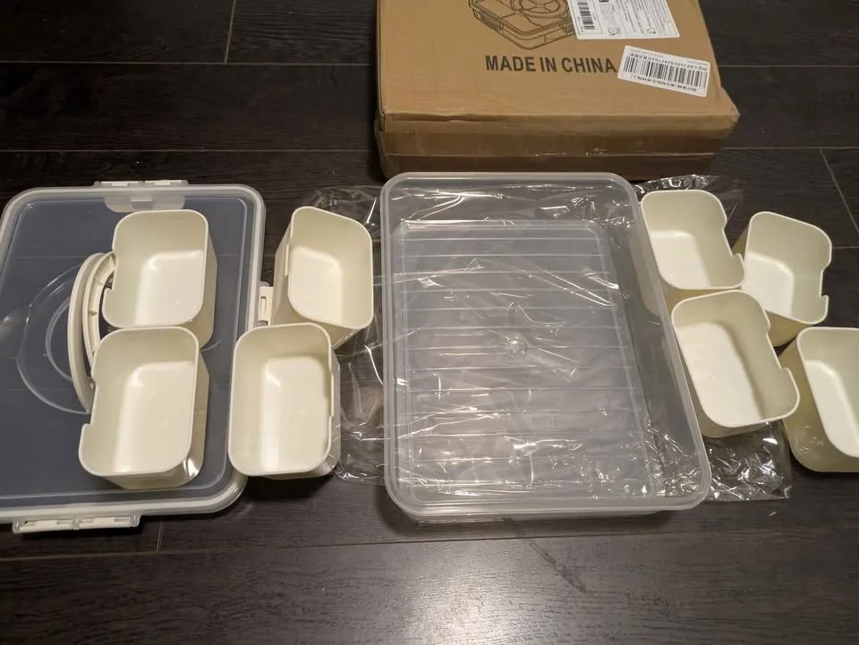 Brand new 8 compartments plastic food storage container image indicator(7)