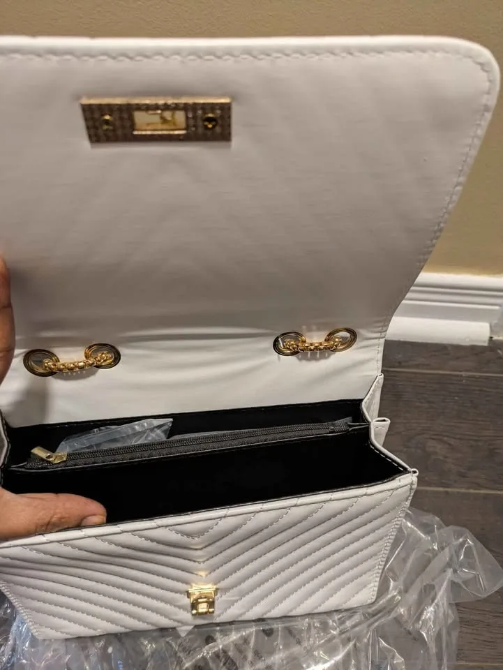 Brand new large capacity white women hand bag image indicator(4)