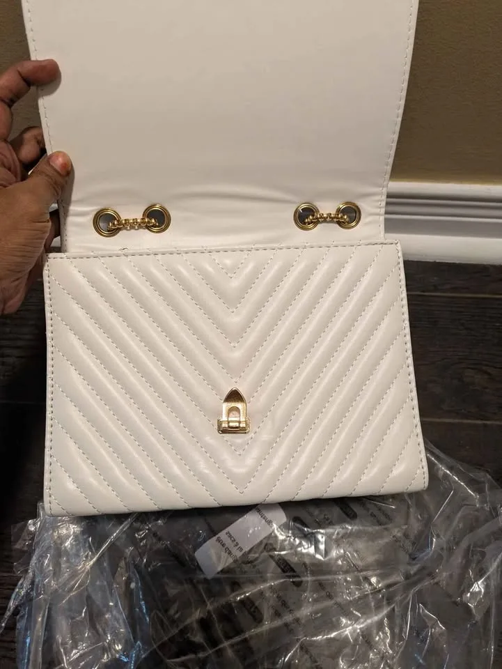 Brand new large capacity white women hand bag image indicator(5)