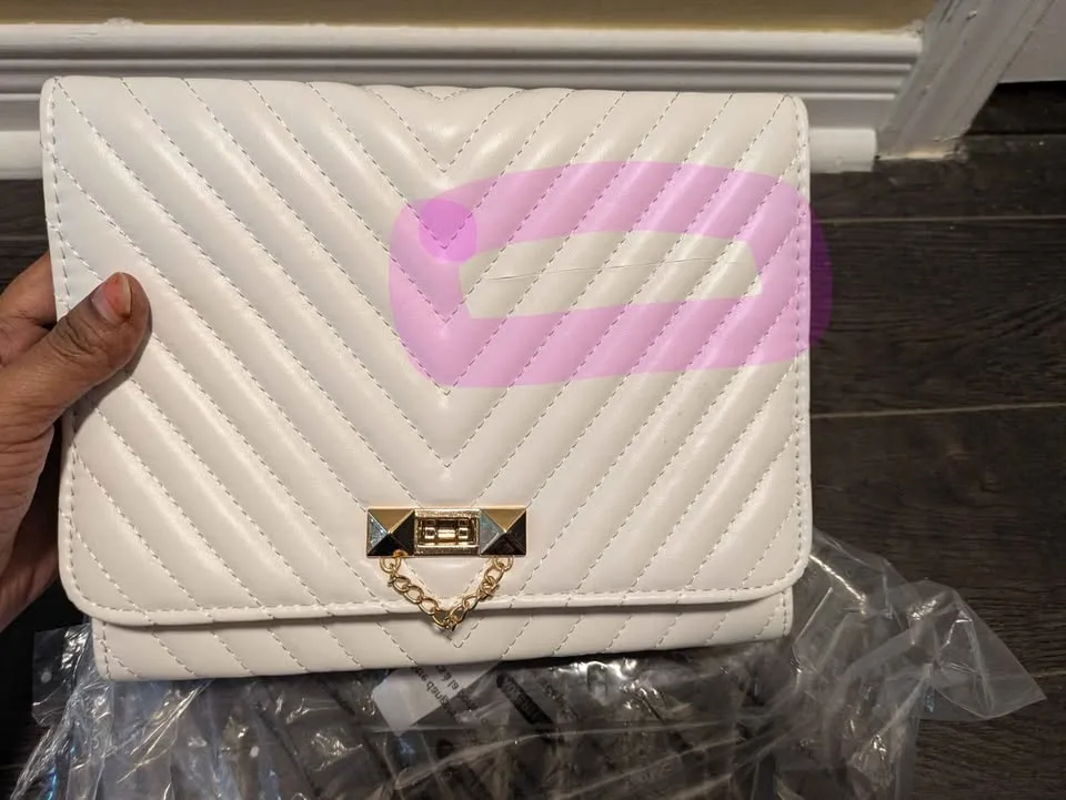 Brand new large capacity white women hand bag image indicator(7)