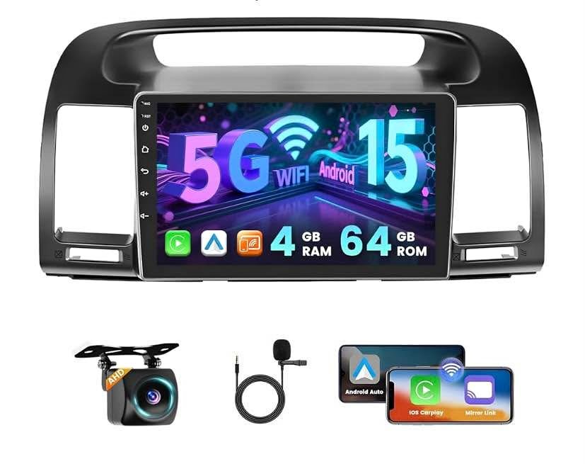 5G WiFi [4+64G] Hikity Android Car Stereo for Toyota Camry 2000-