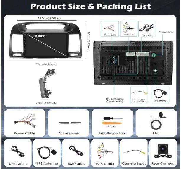 5G WiFi [4+64G] Hikity Android Car Stereo for Toyota Camry 2000- image indicator(7)