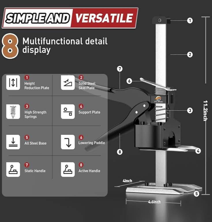 Labor-Saving Handle 2 Pack, Construction Jack, Wall Tile Locator - photo 5