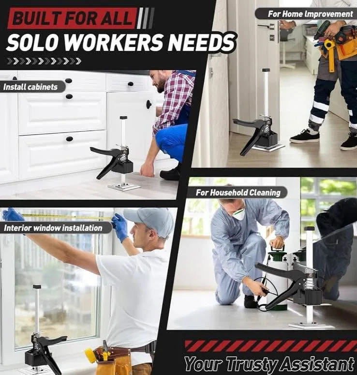 Labor-Saving Handle 2 Pack, Construction Jack, Wall Tile Locator image indicator(8)