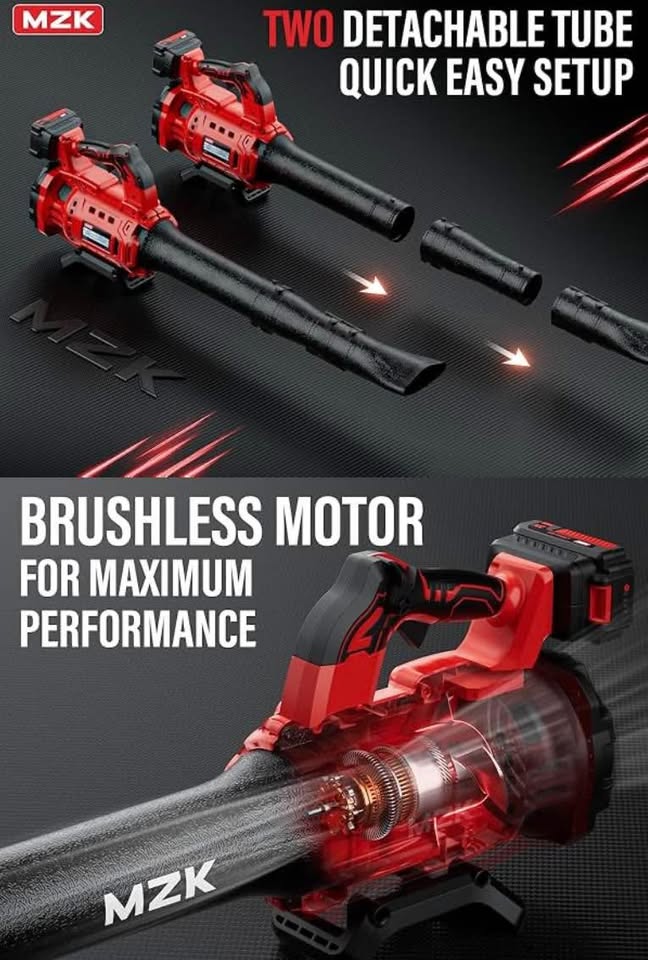 MZK 20V Brushless Leaf Blower, 600CFM Electric Cordless Leaf Blo - photo 3