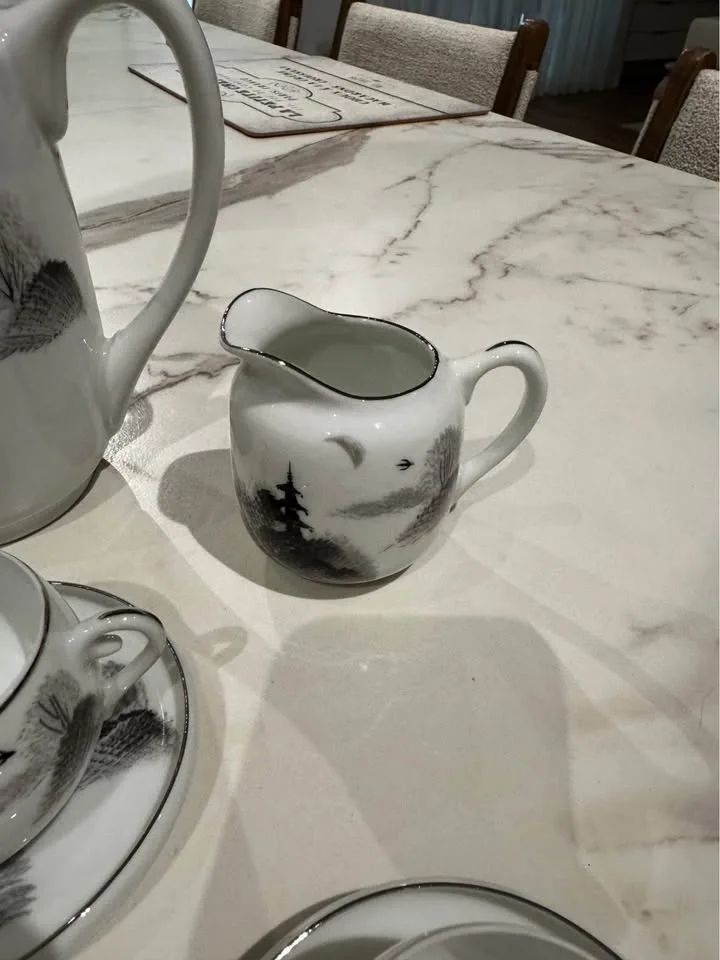 Kutani Japanese vintage porcelain tea set image indicator(3)