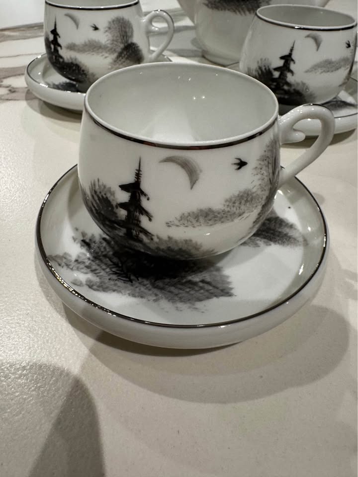 Kutani Japanese vintage porcelain tea set - photo 4
