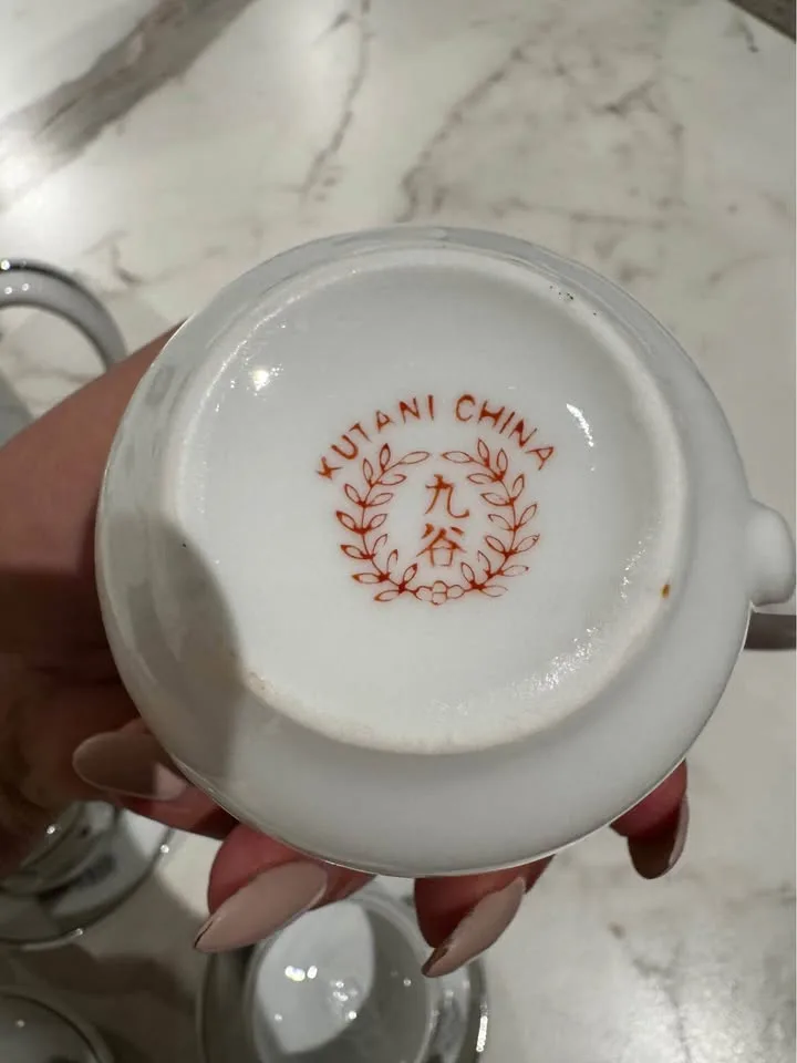 Kutani Japanese vintage porcelain tea set image indicator(5)