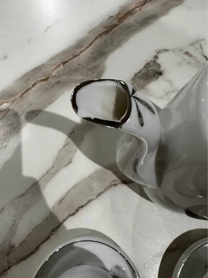 Kutani Japanese vintage porcelain tea set image indicator(6)