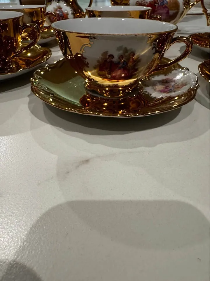 Bareuther Waldsassen Bavaria tea set. Vintage image indicator(2)