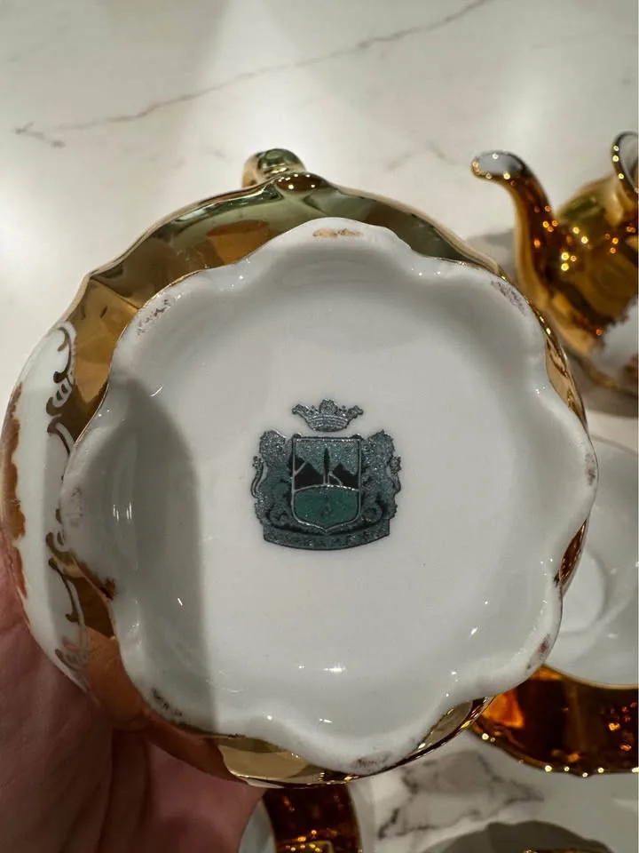 Bareuther Waldsassen Bavaria tea set. Vintage image indicator(3)