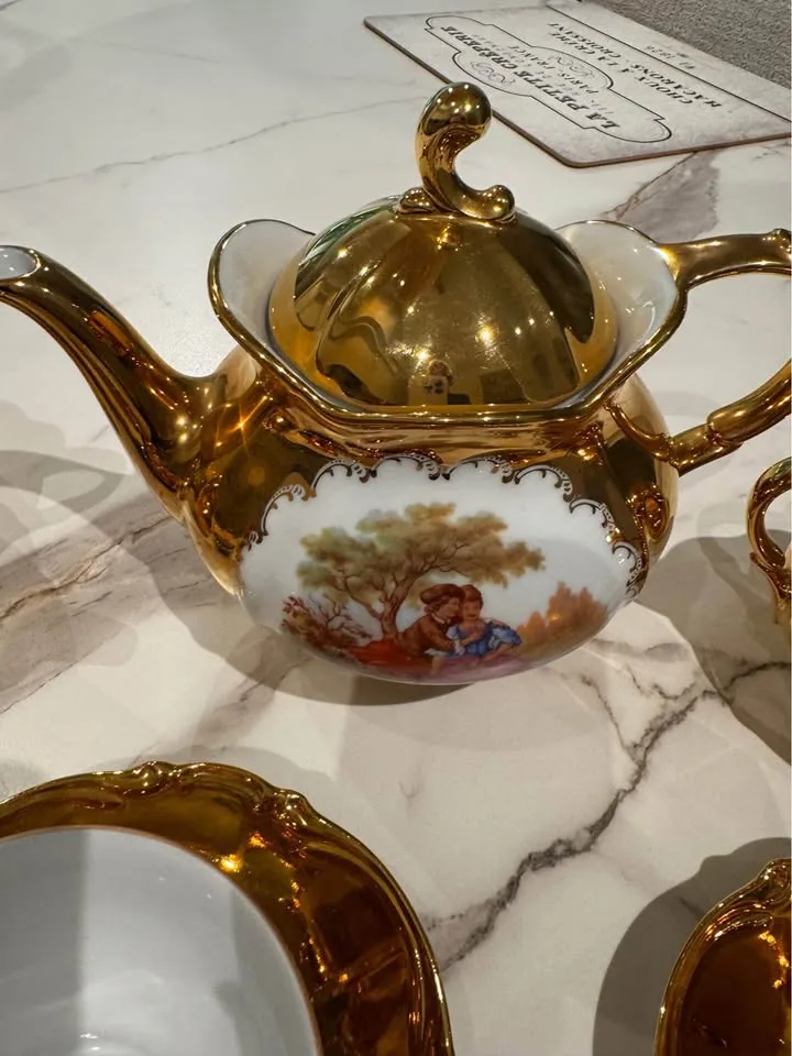 Bareuther Waldsassen Bavaria tea set. Vintage image indicator(4)