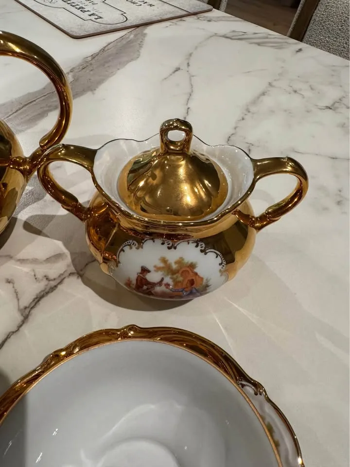 Bareuther Waldsassen Bavaria tea set. Vintage image indicator(5)