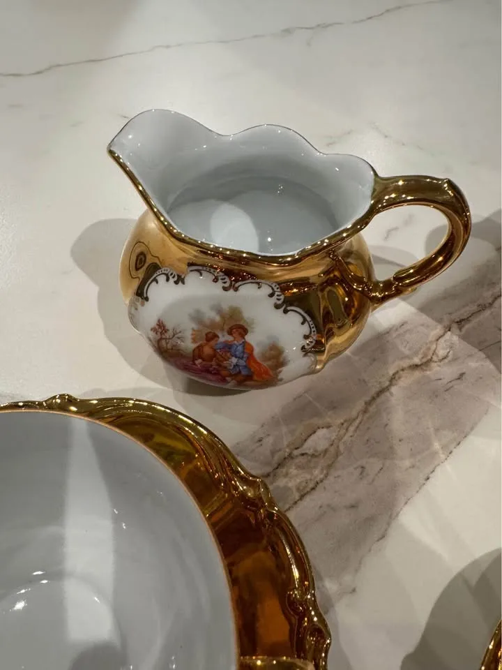 Bareuther Waldsassen Bavaria tea set. Vintage image indicator(6)