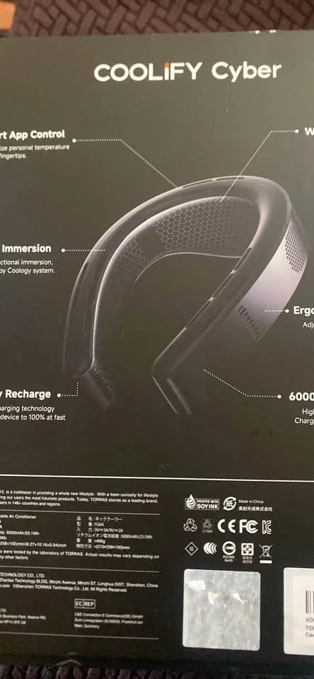 TORRAS 2025 Top Al Neck Fan Air Conditioner Coolify Cyber, Porta image indicator(9)