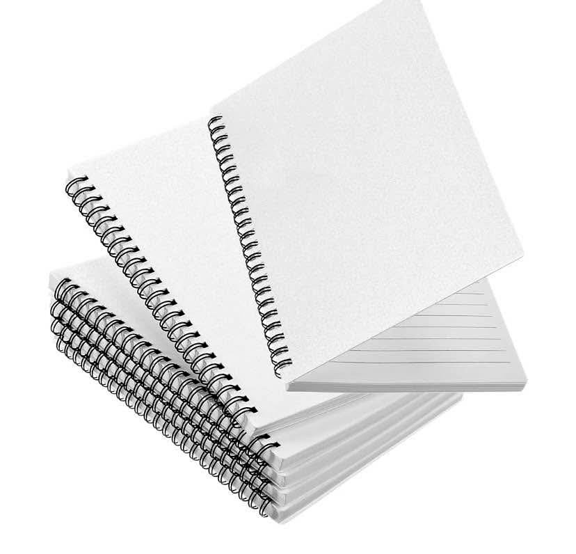 12 Pack Lined Paper Spiral Notebook 5.9 x 8.3 Inches Journal Whi