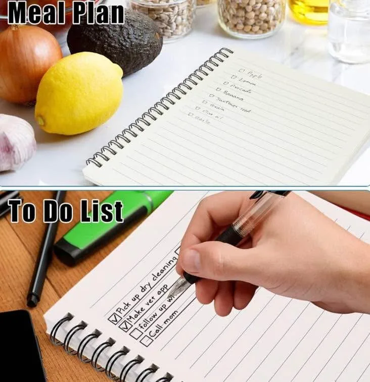 12 Pack Lined Paper Spiral Notebook 5.9 x 8.3 Inches Journal Whi image indicator(4)