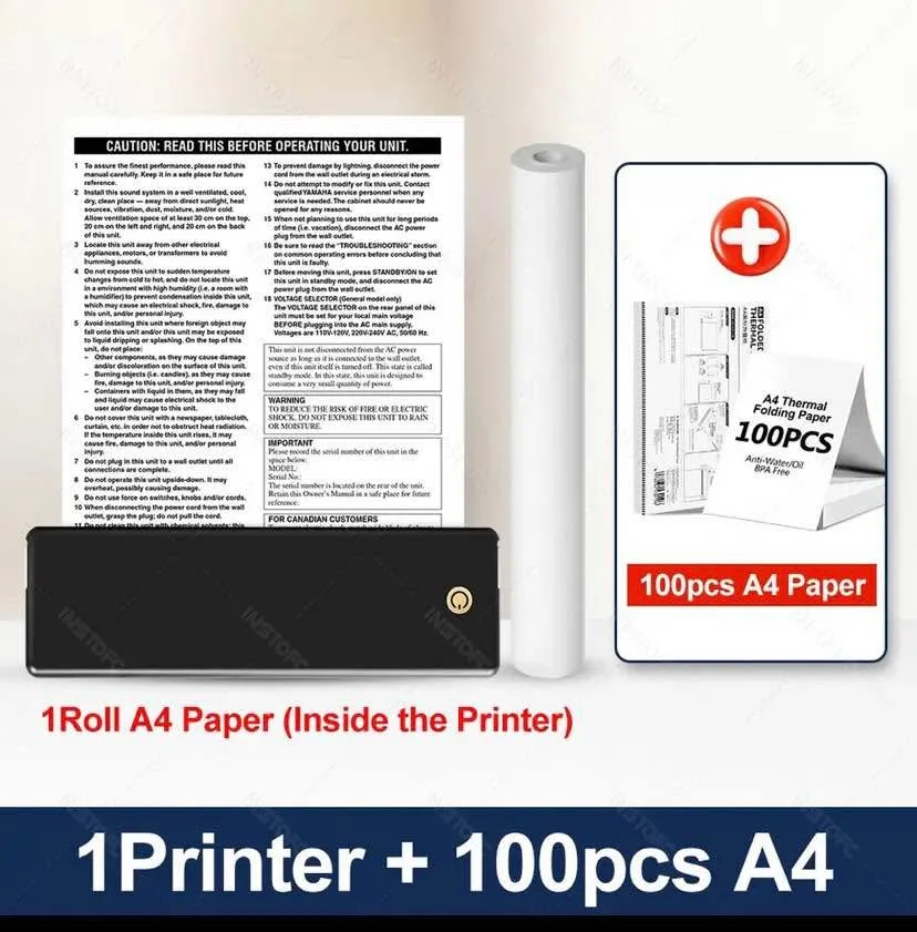 Portable Printer Inkless for Travel Home - Wireless Thermal Prin image indicator(2)