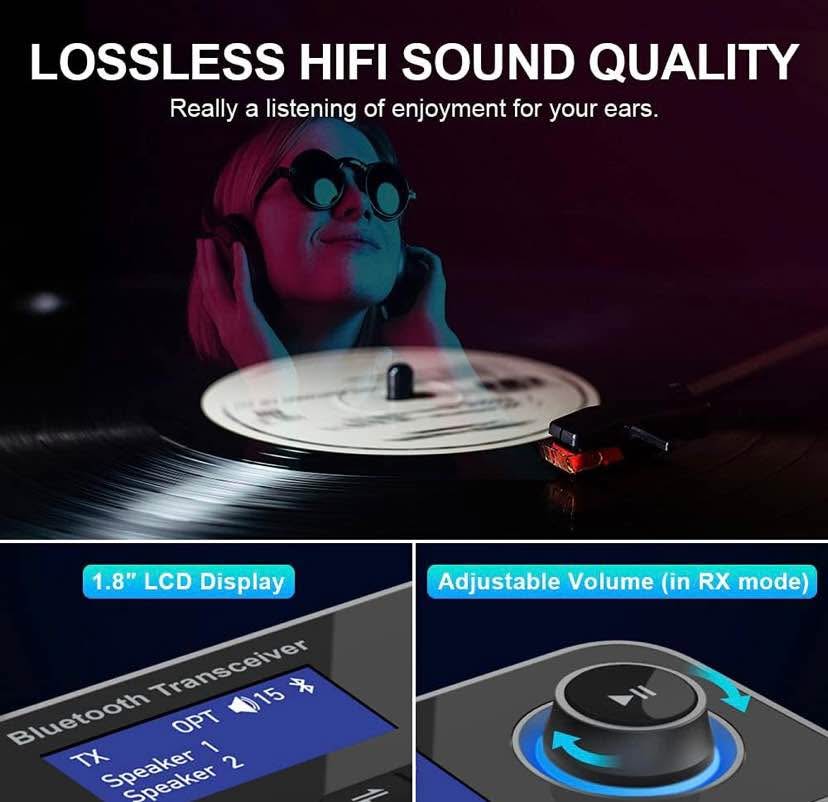 Bluetooth Transmitter Receiver 3-in-1 Bluetooth 5.0 Audio Adapte - photo 4