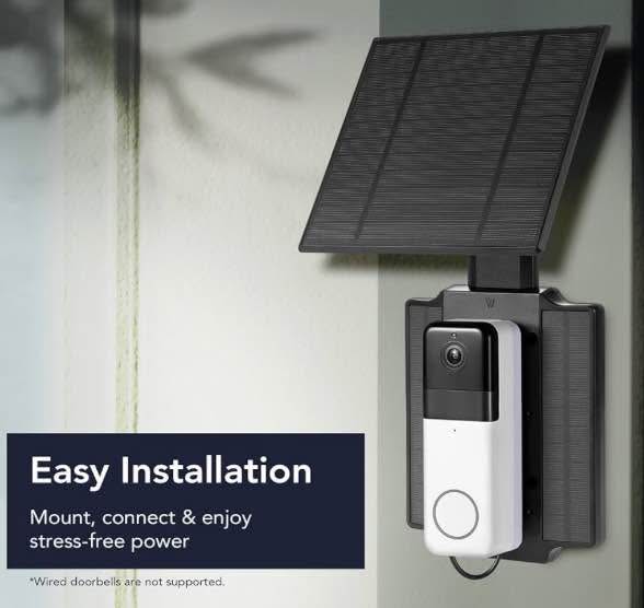 Wasserstein Universal Solar Charger Compatible with Ring Battery - photo 2