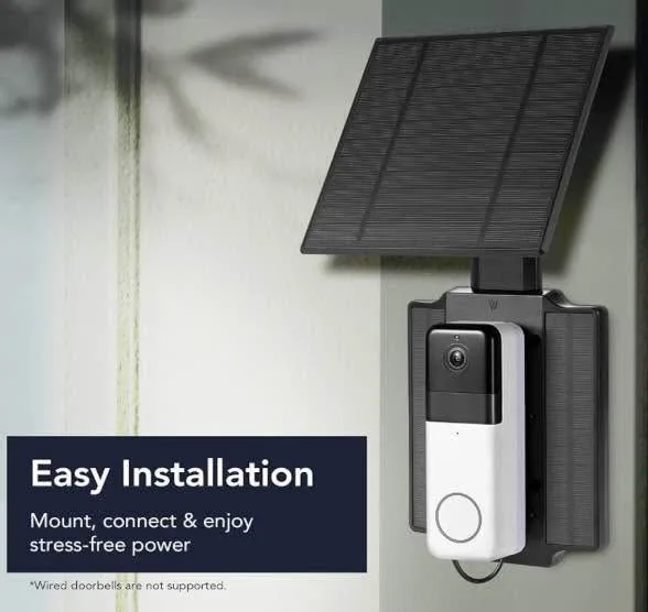 Wasserstein Universal Solar Charger Compatible with Ring Battery image indicator(2)