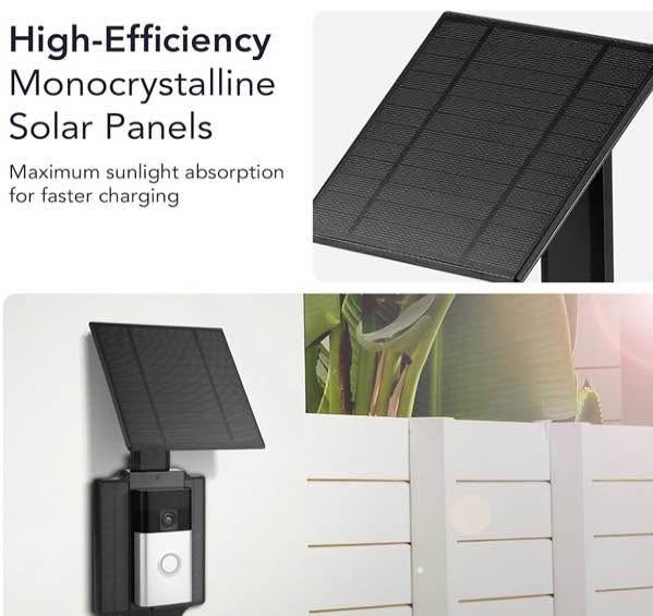 Wasserstein Universal Solar Charger Compatible with Ring Battery - photo 5
