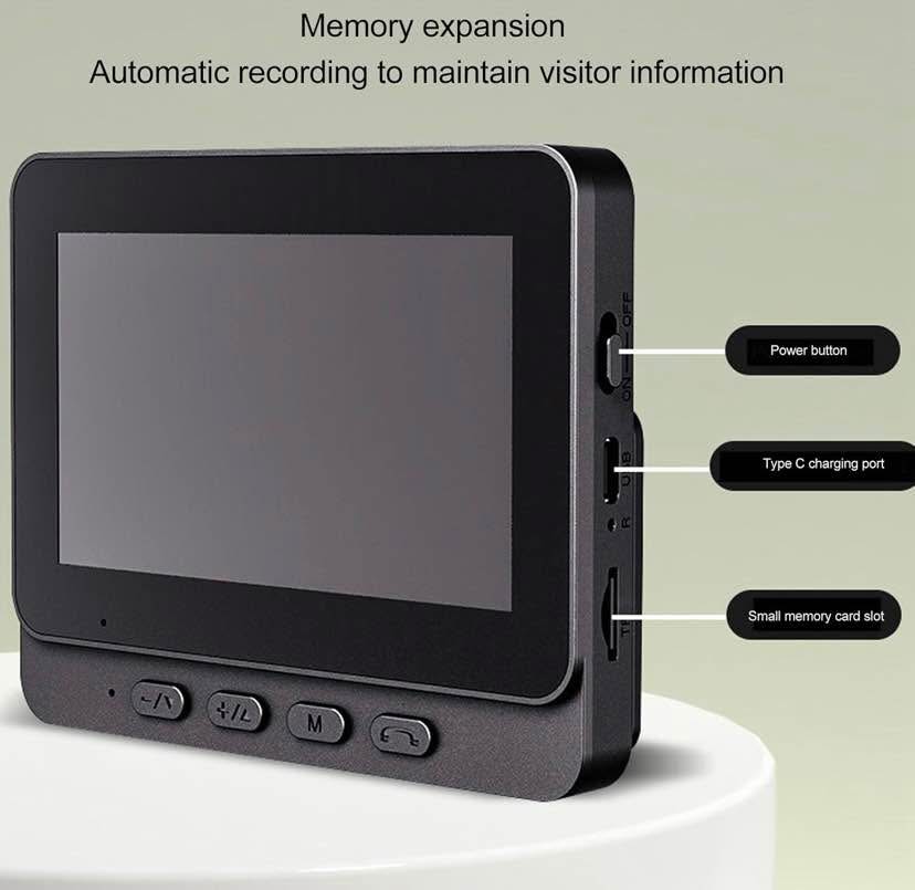 Video Doorbell Intercom System, 4.3 Inches Video Doorbell Camera - photo 5