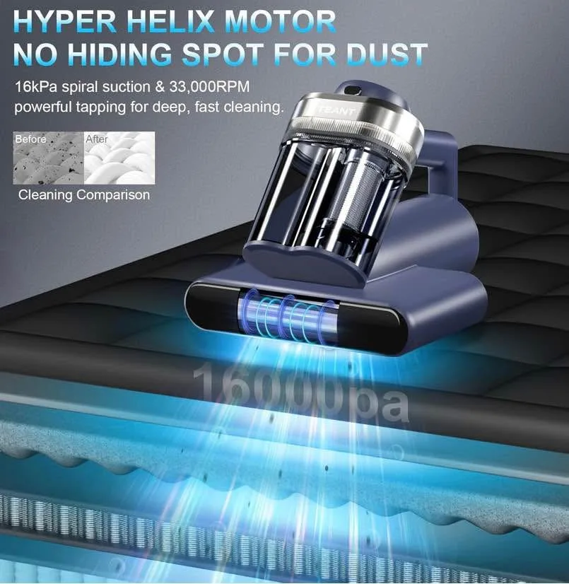 Mattress Vacuum Bed Vacuum Cleaner with 253.7nm UV-C Light image indicator(4)