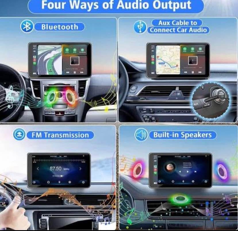 Portable Wireless Apple CarPlay and Android Auto Screen - photo 3