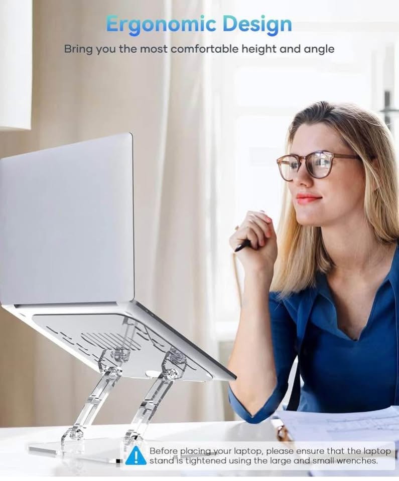 Adjustable Foldable Laptop Stand, Portable Ergonomic Computer St - photo 3