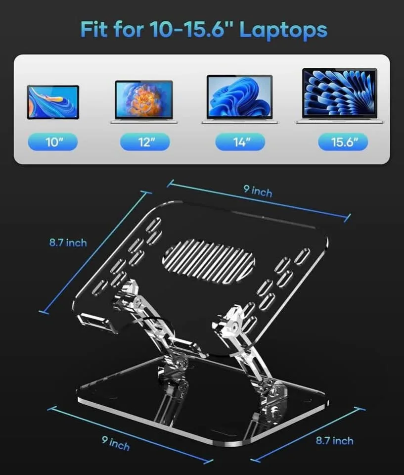 Adjustable Foldable Laptop Stand, Portable Ergonomic Computer St image indicator(5)