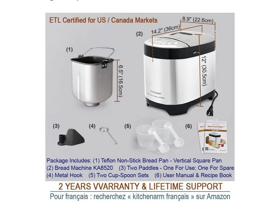 KITCHENARM 29-in-1 SMART Bread Machine image indicator(2)