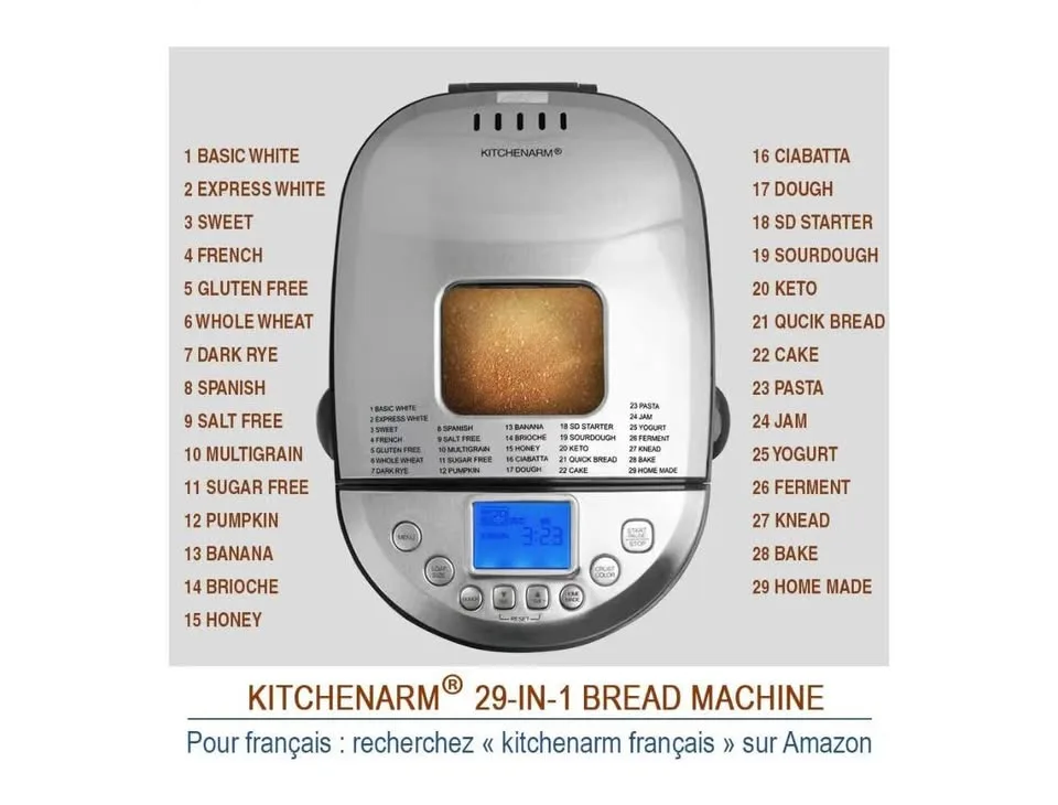 KITCHENARM 29-in-1 SMART Bread Machine image indicator(9)