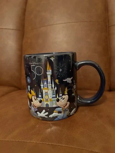Walt Disney World 50th Mickey Mouse Blue Mug NEW thumbnail