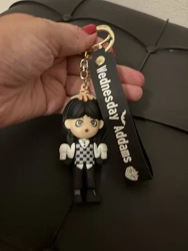 Wednesday Addams character Keychain/bag charm thumbnail