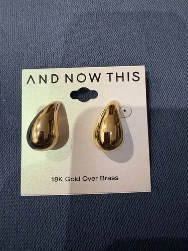 And Now This Gold Teardrop Earrings thumbnail