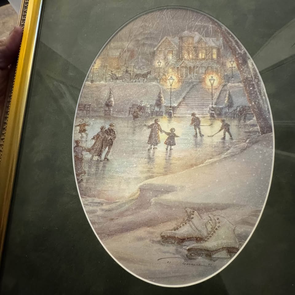 a print of the painting "Evening Skaters" by Canadian artist Tri - photo 3