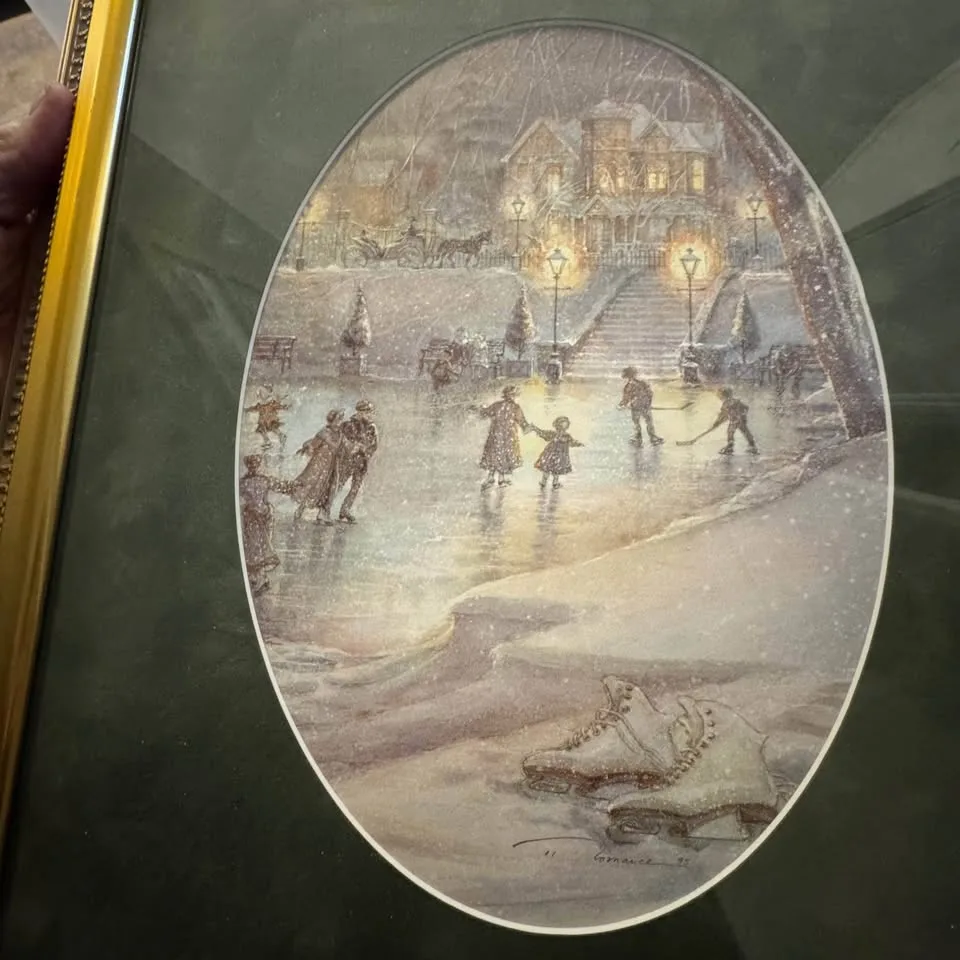 a print of the painting "Evening Skaters" by Canadian artist Tri image indicator(3)