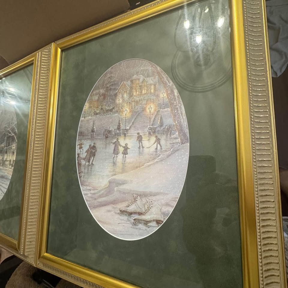 a print of the painting "Evening Skaters" by Canadian artist Tri - photo 4